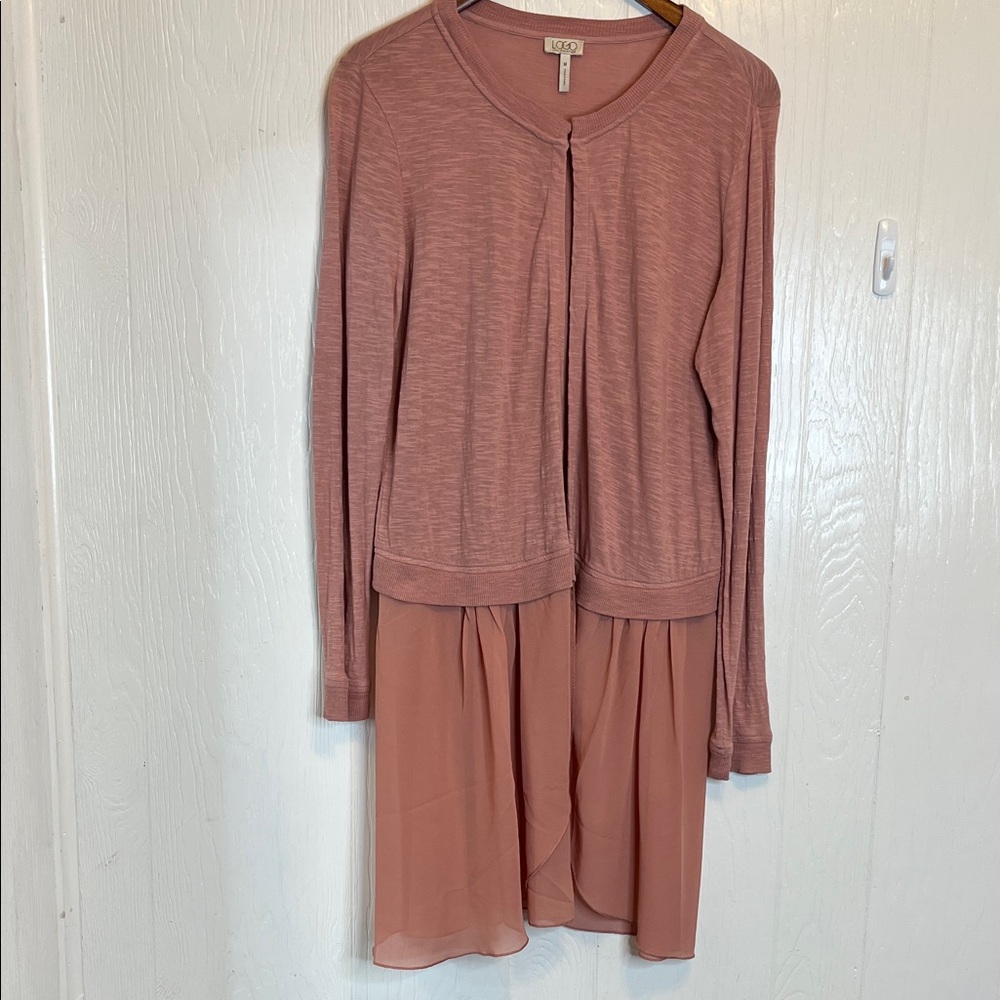 LOGO by Lori Goldstein Dusty Rose Top M